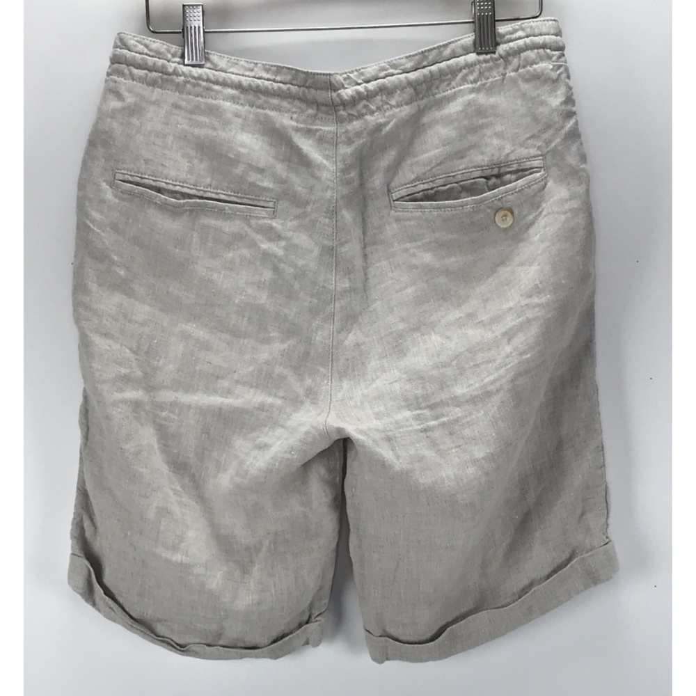 Zara Man 100% Linen Pocket Rope Draw String Shorts - Picture 5 of 7